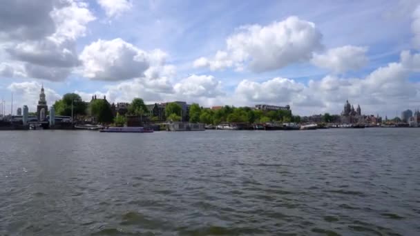 Stadt Amsterdam, Niederlande. — Stockvideo