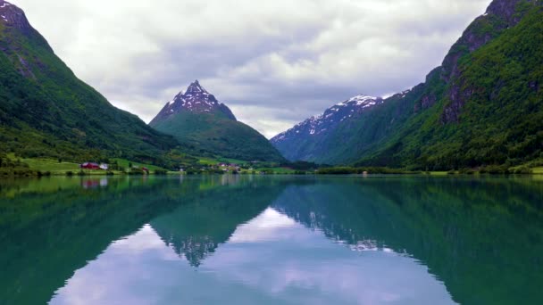 Belle nature Norvège paysage naturel. — Video