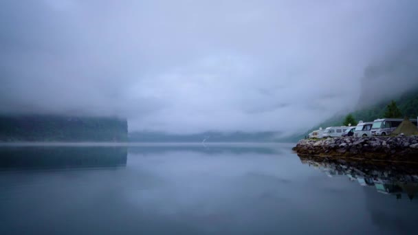 Geiranger fjord，挪威. — 图库视频影像