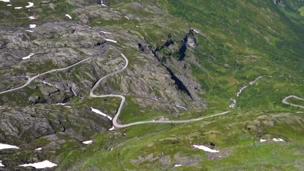 Route de montagne en Norvège. — Video