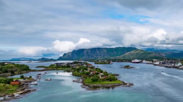 Bronnoysund, Beautiful Nature Νορβηγία timelapse — Αρχείο Βίντεο