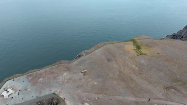 Luftaufnahmen von der Barentsküste am Nordkapp in Nordnorwegen. — Stockvideo