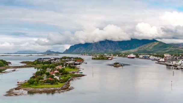 Bronnoysund, Güzel Doğa Norveç — Stok video