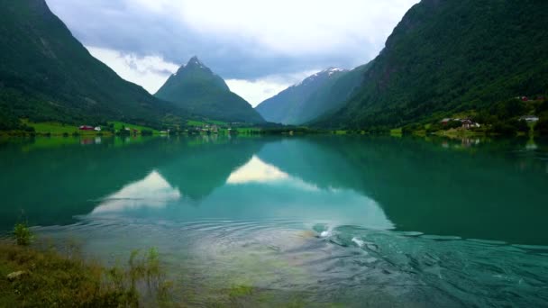 Piękna przyroda Norwegia krajobraz naturalny. — Wideo stockowe