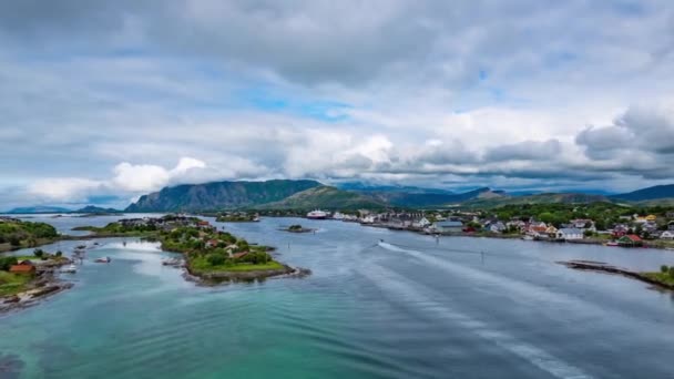 Bronnoysund, Beautiful Nature Norvegia timelapse — Video Stock