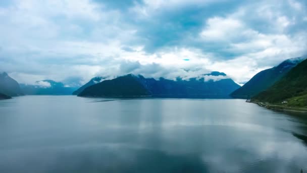 Légi felvétel gyönyörű természet Norway. — Stock videók