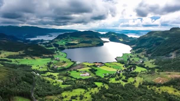 Antena materiał piękna natura Norwegia. — Wideo stockowe