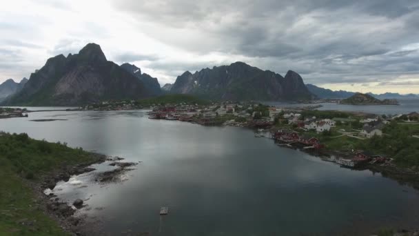 Inselgruppe der Lofoten Luftaufnahmen — Stockvideo