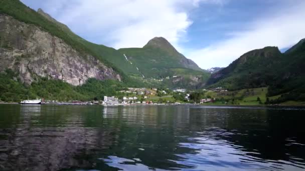Geiranger fjord，挪威. — 图库视频影像