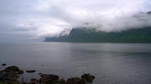 Güzel Doğa Norveç Doğal Arazisi. — Stok video