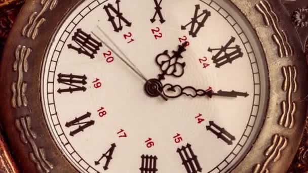 Espiral reloj pista del tiempo — Vídeo de stock