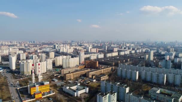 Moscow suburb. The view from the birds flight — Stock Video