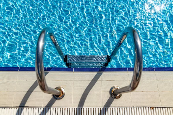 Grab Bars Ladder Swimming Pool — Stock Photo, Image