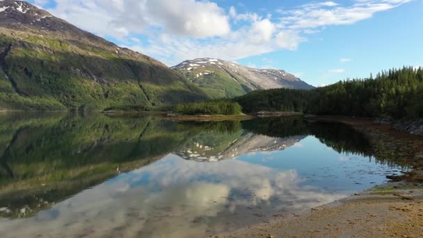 Légi felvétel gyönyörű természet Norway — Stock videók