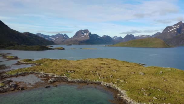 Letecké záběry krásná příroda Norway. — Stock video