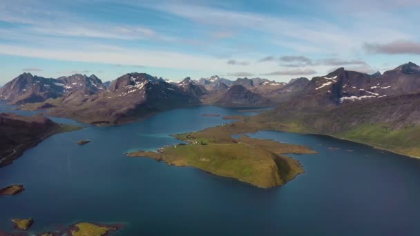 Hava görüntüleri. Güzel doğa Norveç.. — Stok video