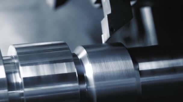 Metalworking CNC lathe milling machine Металева технологія сучасної обробки. — стокове відео