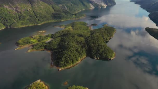 Légi felvétel gyönyörű természet Norway — Stock videók