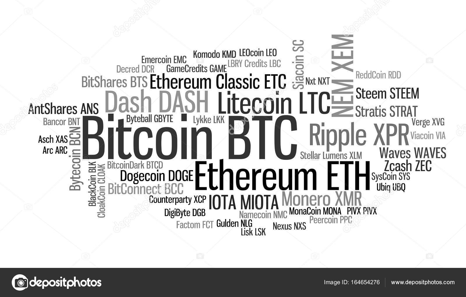 Crypto currencies word cloud — Stock Editorial Photo © Paulpaladin  #164654276
