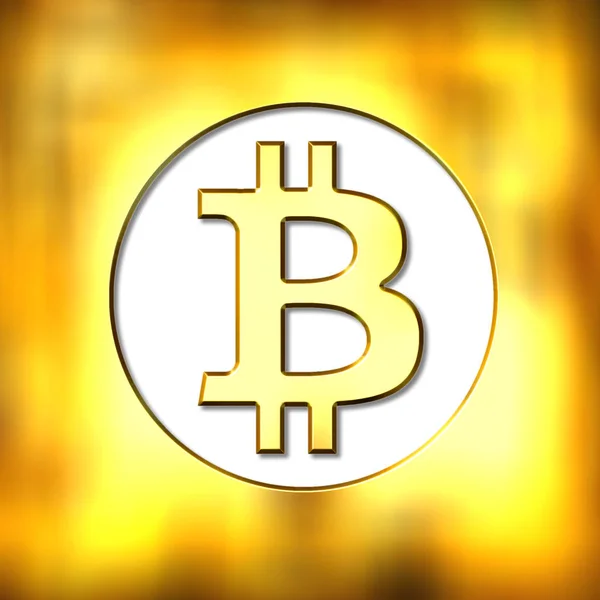 Bitcoin pénznem szimbólum — Stock Fotó