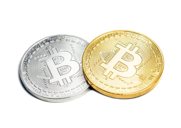 Bitcoin cypto dinheiro virtual — Fotografia de Stock