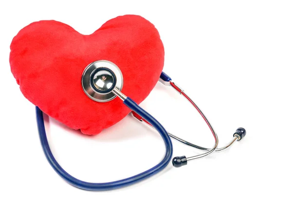 心脏和听诊器 — 图库照片