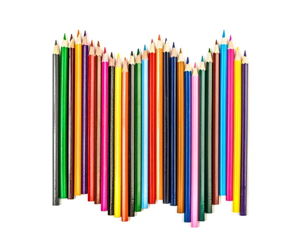 Colorful pencils row — Stock Photo, Image