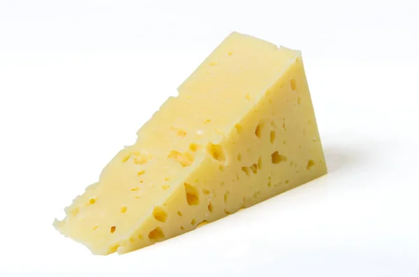 Pezzo di formaggio isolato — Foto Stock