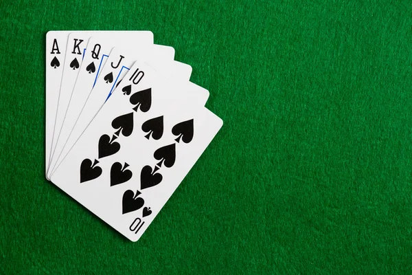 Jogando cartas flush — Fotografia de Stock