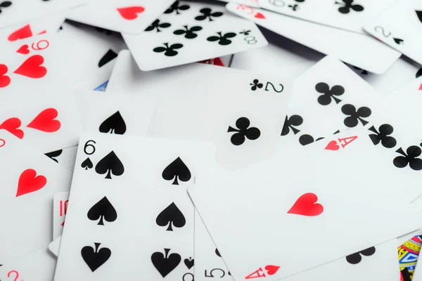 Fundo heap jogar cartas — Fotografia de Stock