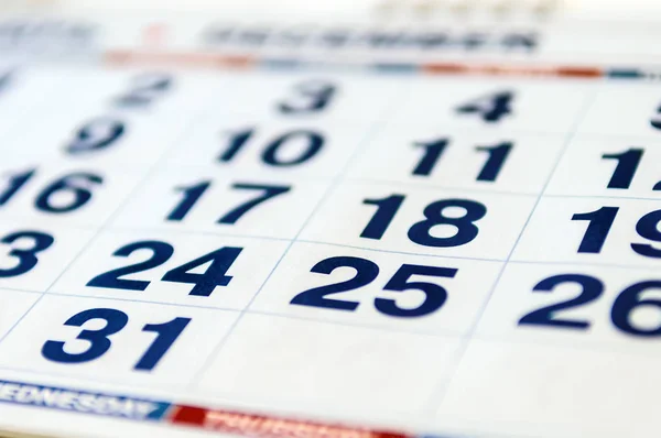 Pagina mese di calendario — Foto Stock