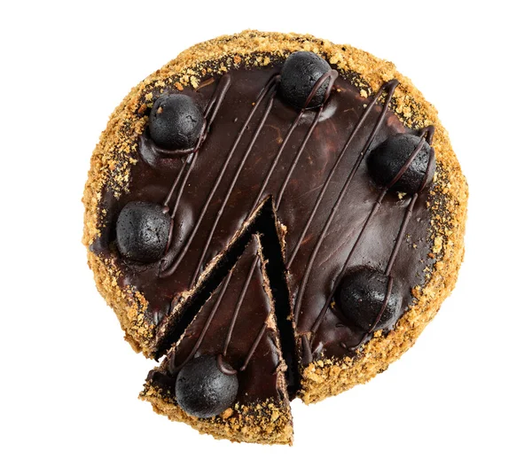 Chokladkaka ovanifrån — Stockfoto