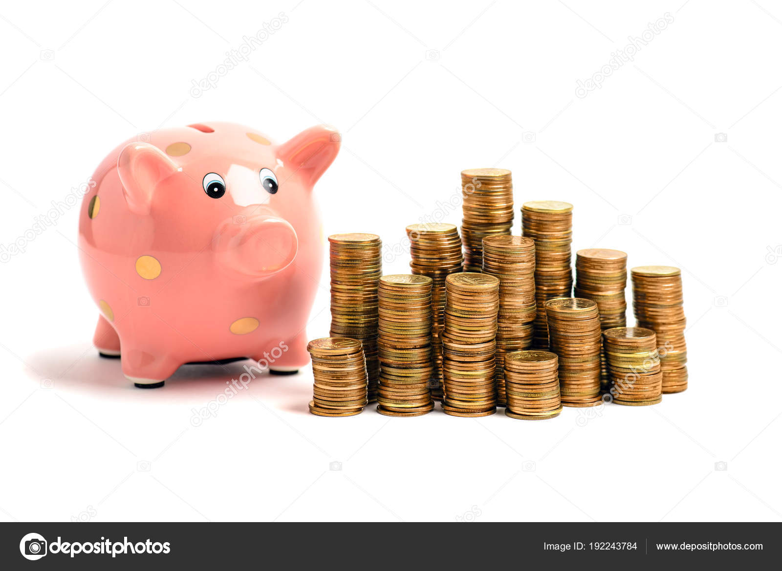 小猪银行钱塔专栏——图库图片© Paulpaladin #192243784