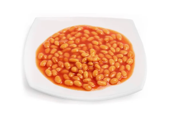 Beans  tomato sauce portion — Stock Photo, Image