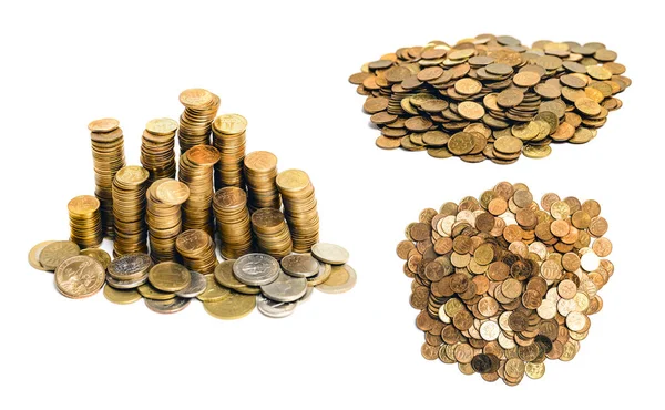 Gold colored coins — Stock Photo, Image