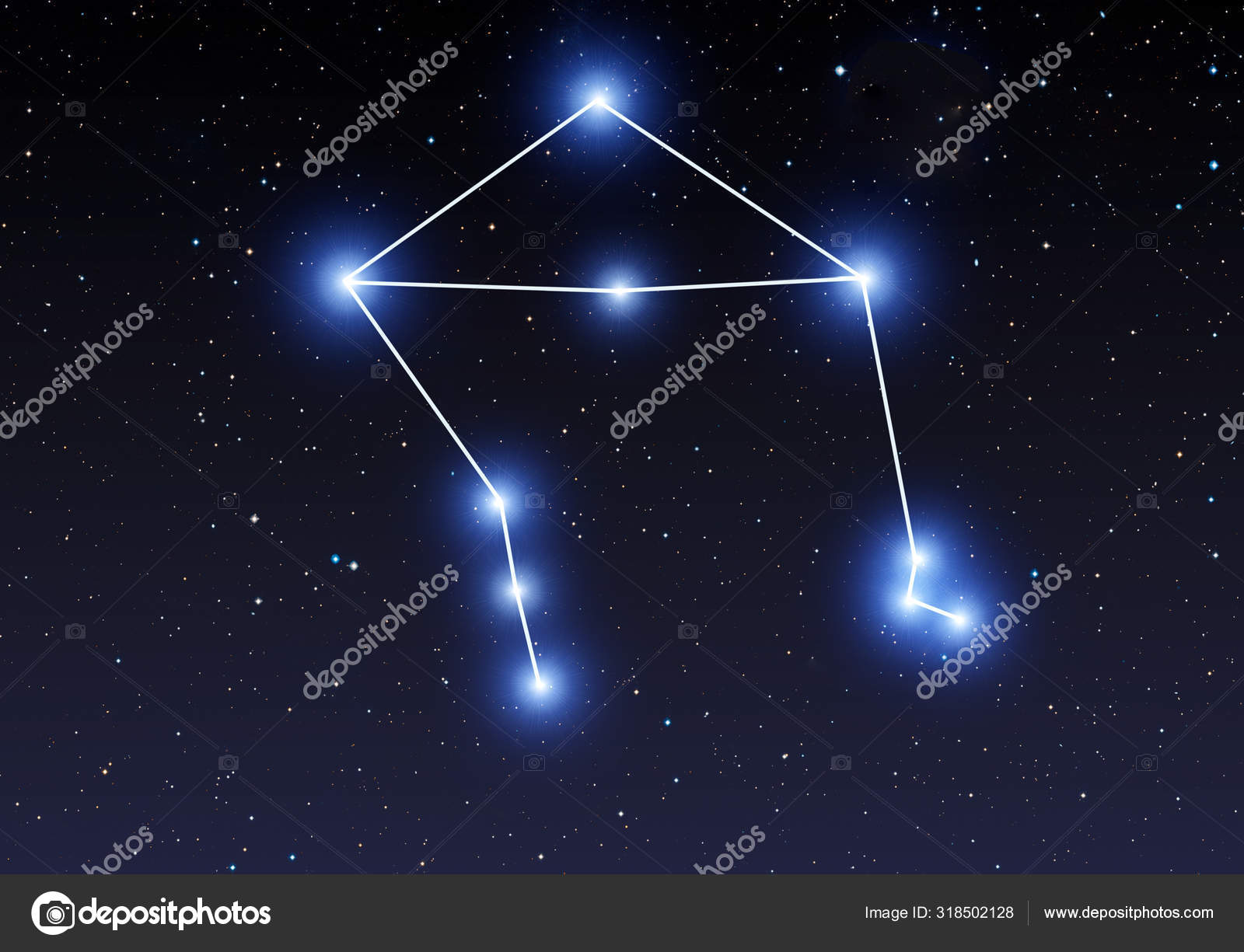 Libra constellation on starry sky Stock Photo by ©Paulpaladin 318502128