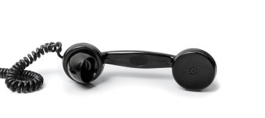 Beyaz Vintage telefon alıcısı