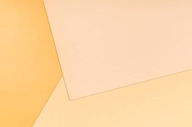 Paper color background. Three warm soft pastel peach color clipart