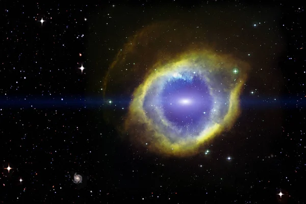Süpernova nebulası ve kopyalanmış yıldız alanı. Sonsuz ünite. — Stok fotoğraf