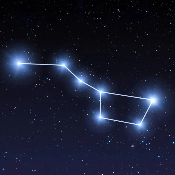 Велике сузір'я дроблення в зоряному небі — стокове фото
