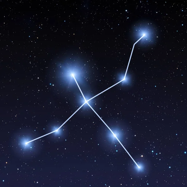 Сузір'я Чигнуна в зоряному небі — стокове фото