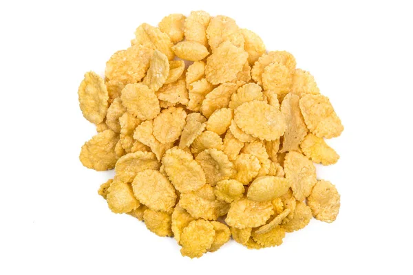 Cornflakes isolated close up Top view — Stock Photo, Image