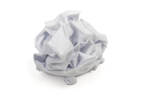 Wet paper ball. Crumpled wrinkled wastepaper — Stock Photo, Image