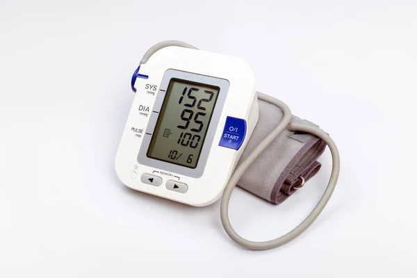 Electronic blood pressure meter monitor — Stock Photo, Image