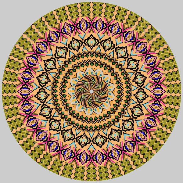 Mandala. Runda prydnad Pattern.Geometric cirkel element i — Stock vektor