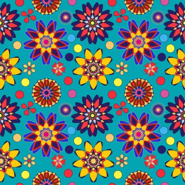 hassas renkli çiçekli resimde sorunsuz arka plan