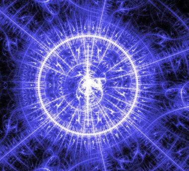 fraktal illüstrasyon soyut alan astrolojik arka plan o
