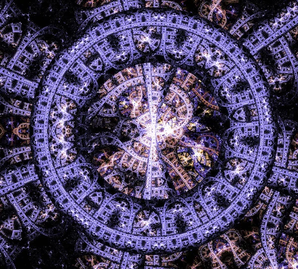 Ilustración de un fondo fractal ornamento geométrico abstracto — Foto de Stock
