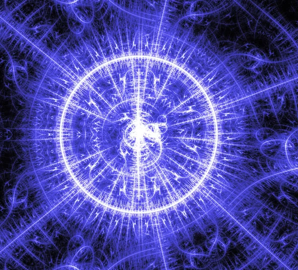 Фрактальна ілюстрація абстрактного космічного астрологічного фону — стокове фото
