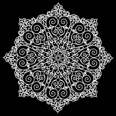çizim çiçek dantel ile dairesel bir desen
